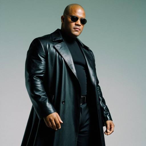 Man in Black Leather Trench Coat with Sunglasses