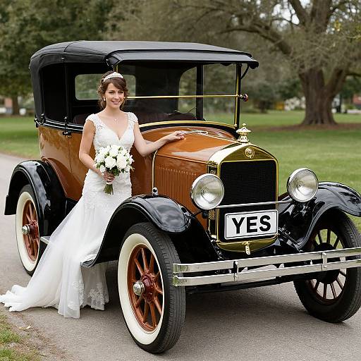 Vintage Model T Wedding Getaway Car