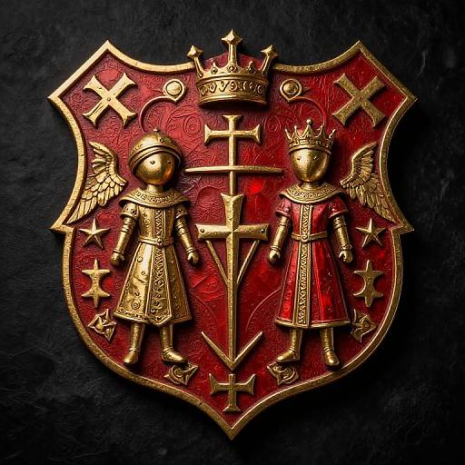 Intricate Medieval Family Crest Design