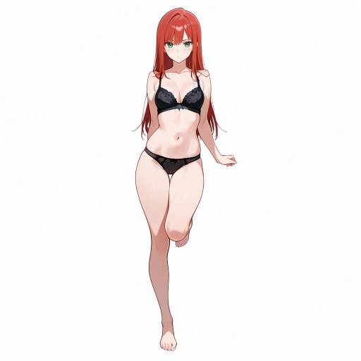 Athletic Girl in Black Underwear Pose Athletic Girl in Black Underwear Pose