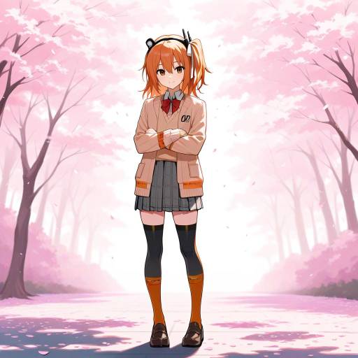 Adachi Rei in Cherry Blossom Scene