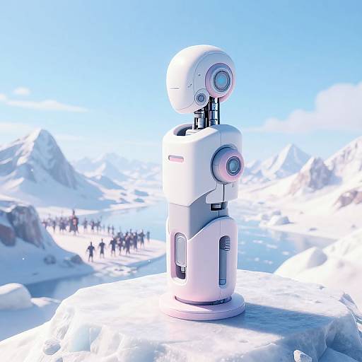 Cybernetic Implant on Ice Mountain