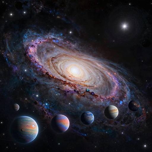 Cosmic Galaxy with Aligned Planets