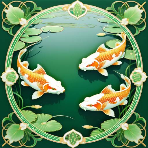 Koi Fish in Decorative Pond