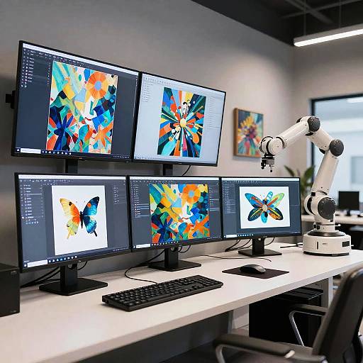 Modern AI-Driven Creative Workspace