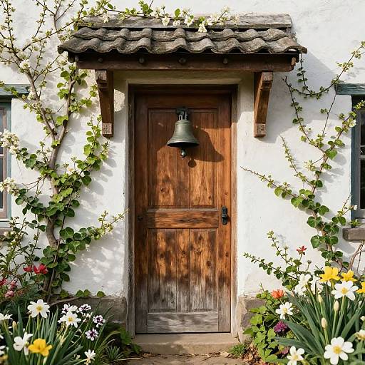 Rustic Cottage Door with Bell