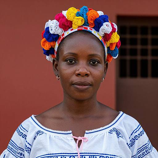 Guadeloupean Woman Embracing Heritage