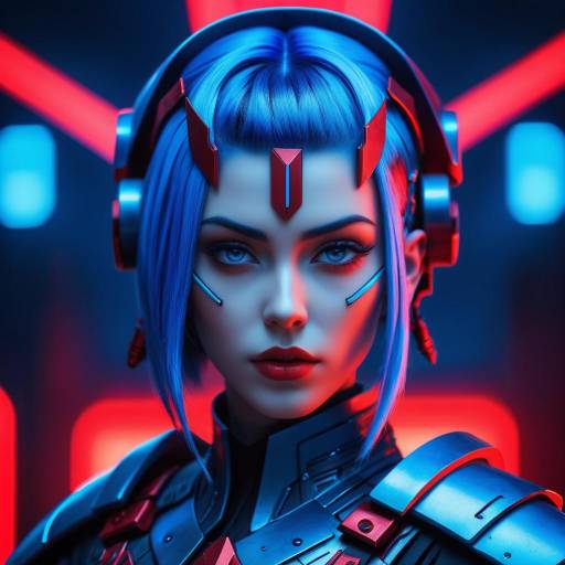 Futuristic Cyberpunk Character Portrait