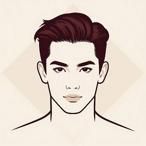 Art Deco Minimalist Portrait