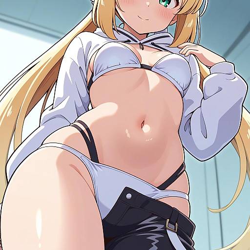 Illustration of Artoria caster (swimsuit) (first ascension) (fate), fate (series) in the style of Kurororo rororo