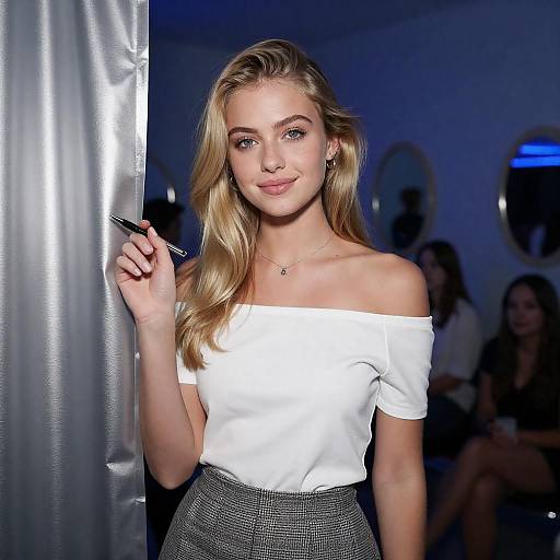 Young Woman in Stylish Outfit Photograph