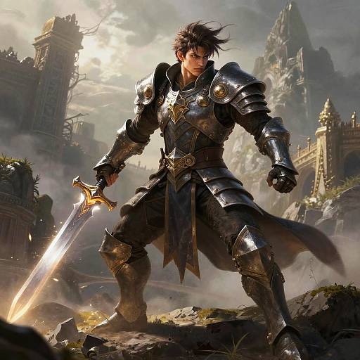 Gigachad Hero in Fantasy Armor