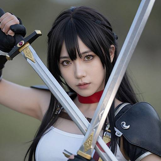 Tharja Cosplay with Sword Close-Up