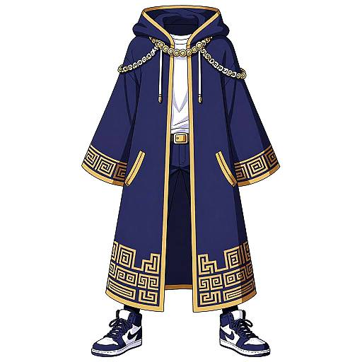 JRPG Fantasy Cloak with Aztec-Mayan Style