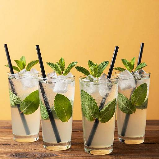 Refreshing Mint Drink Setup