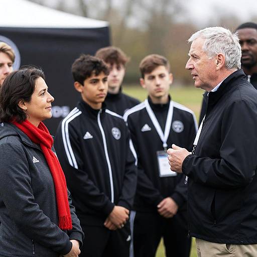 Outdoor Group Discussion with Diverse Attendees
