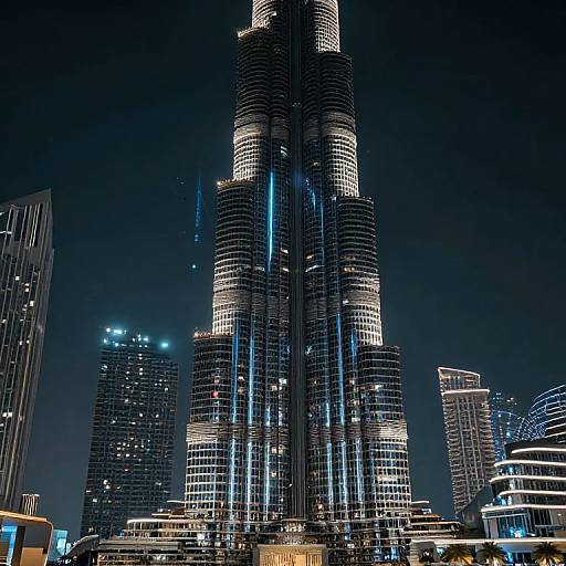 Futuristic Burj Khalifa Cyber Surveillance