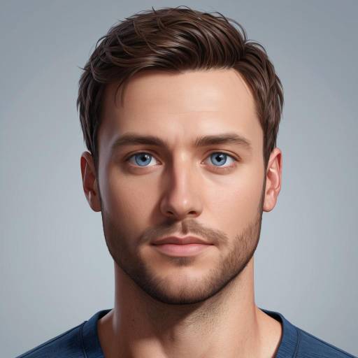 Portrait of Young Man with Blue Eyes