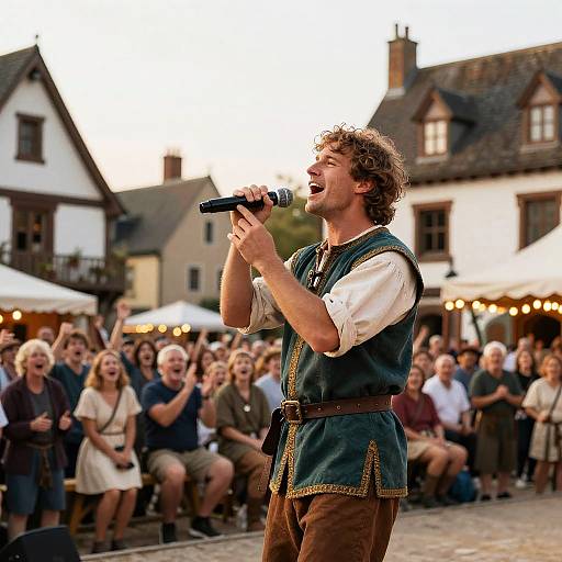 Halfling Bard Singing at Festival