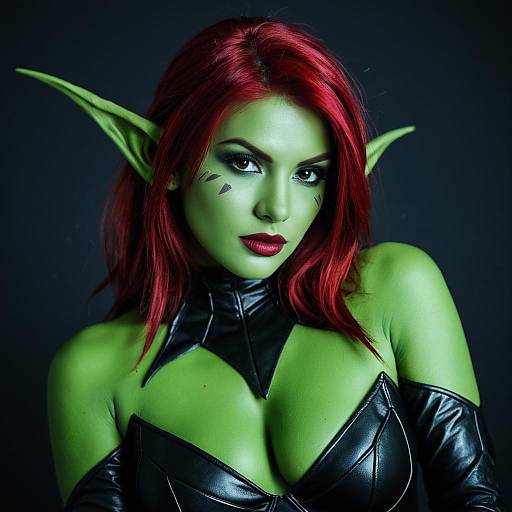 Female Green Goblin Cosplay Portrait