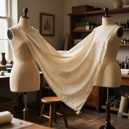 Vintage Tailor's Magical Fabric Scene