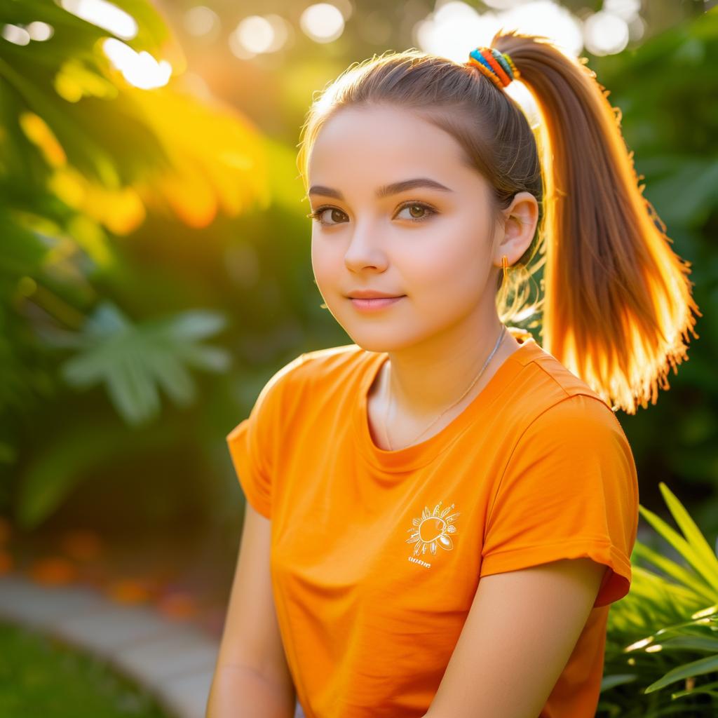 Playful Portrait of a Young Girl