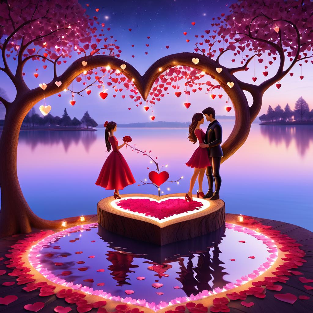 Romantic Fantasy Tree for Valentine's Day