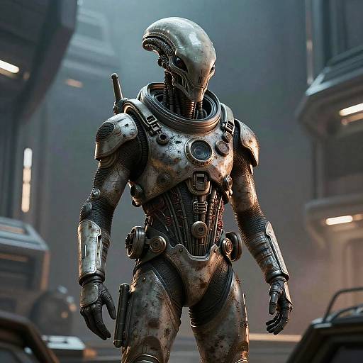 Cinematic Sci-Fi Alien Space Pilot