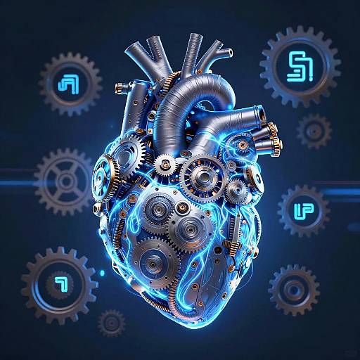 Cyberpunk Mechanical Heart of Potential