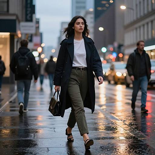 Confident Thong Walk in Urban Dusk