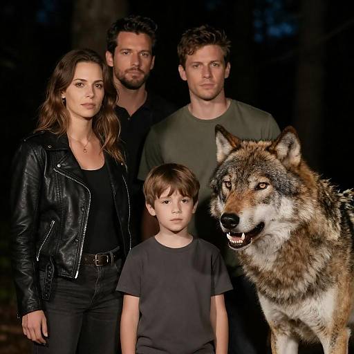 Family Portrait with a Howling Wolf