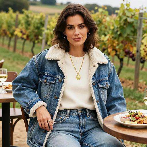 Svelte Woman in Vineyard Chic