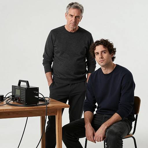 Two Men with Electrical Equipment Portrait