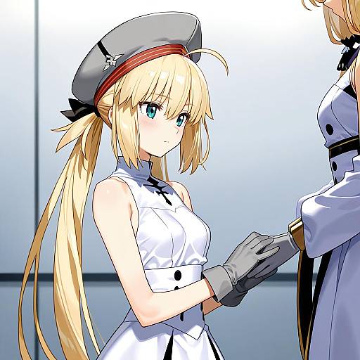 Illustration of Artoria caster (first ascension) (fate), fate/grand order in the style of Habsida (habsida hpy)