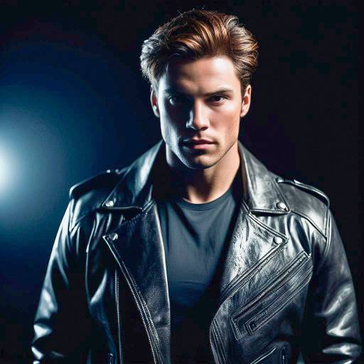 Confident Man in Dark Room Lighting