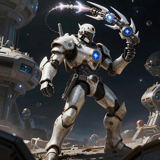 Cosmic Bounty Hunter in Derelict Station