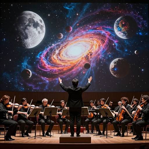 Cosmic Conductor's Surreal Orchestra