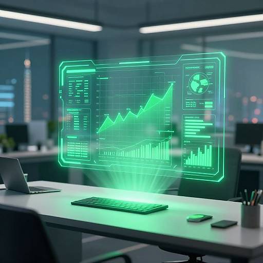 Futuristic Greensheet Holographic Display