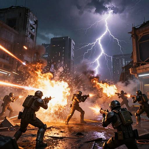 Futuristic Battlefield Energy Attack