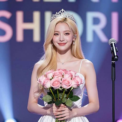 Enchanting Woman in Glittery Celebration