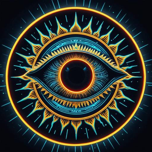 Surreal All-Seeing Eye with Sun Disk