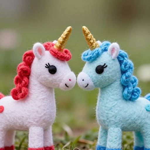 Felt Unicorns Embracing Serenity