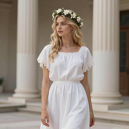 Ethereal Blonde Princess in Classic Setting