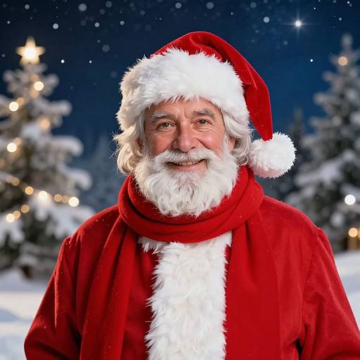 Cozy Winter Santa Claus Scene