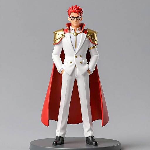Confident Male Figurine in Elegant Outfit
