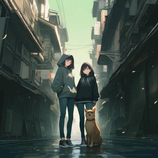 Loyal Companion in Urban Harmony