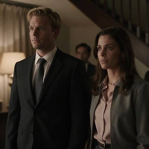 Intense Encounter in a Dimly Lit Room