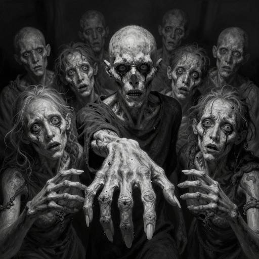 Grotesque Human Decay in Monochrome