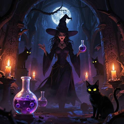 Spooky Witch's Lair Dark Fantasy