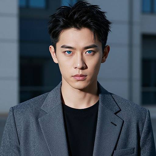 Blue-Eyed Chinese Urban Portrait